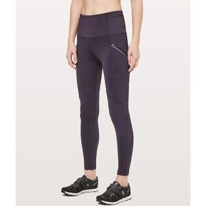 Lululemon 8 purple Toasty Tech Tight Ieggings